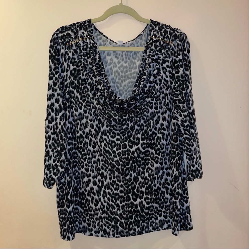 Charter Club women’s blouse with chain detail